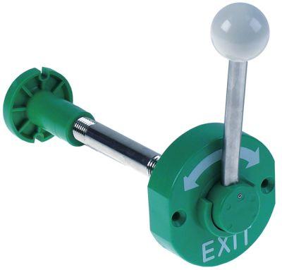 Nødåbner UD ø 80mm H 565mm L 111mm B 75mm Akse ø 24mm BA 63mm Køleteknik aflåseligt Nej