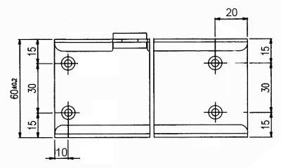 Teleskopudtræk L 550mm AL 540mm CNS H 60mm B 17mm VPE 1 parStk.