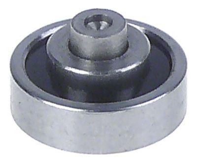 Løberulle Rulle ø 19mm 6mm Samlet længde 8mm CNS Boring ø 6mm med nitte A 19mm B 6mm C 8mm D 6mm