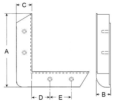 Hjørnebeskytter L 180x180mm