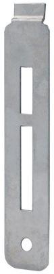 Føring L 128mm B 26mm Materialestyrke 1mm Udskæring 7x41  7x22,5mm til hængsler
