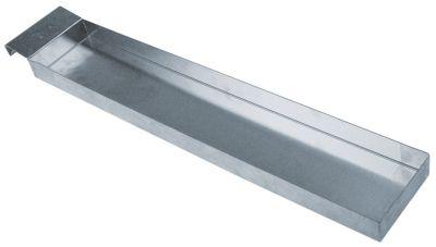 Fedtopsamlingsskål H 32mm L 540mm B 105mm Samlet længde 590mm