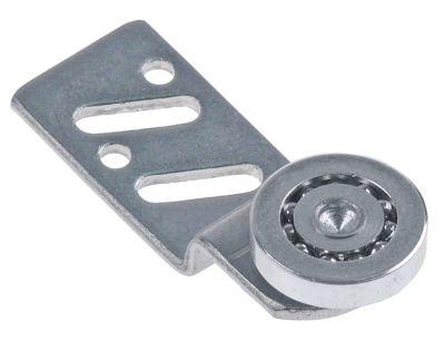 Løberulle Rulle ø 25mm 6mm CNS/CNS H 12mm L 68mm BA 40/50mm med holder IP foran