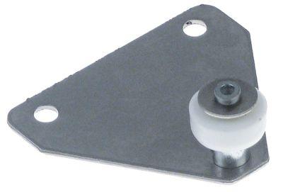 Løberulle Rulle ø 16mm 7mm Stål galvaniseret/keramik H 475mm L 56mm BA 40mm