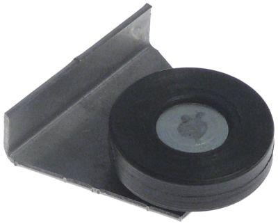 Løberulle Rulle ø 30mm 8mm CNS/plastik H 12mm L 35mm IP foran-oppe Leje Glideleje VPE 1Stk.