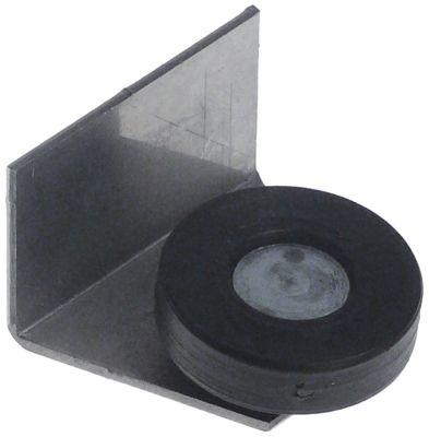 Løberulle Rulle ø 30mm 8mm CNS/plastik H 27mm L 32mm BA  -mm IP bagerst-oppe Løbeflade Plastik