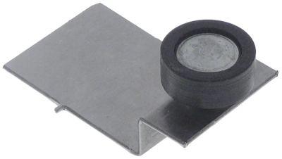 Løberulle Rulle ø 20mm 8mm CNS H 13mm L 54mm BA  -mm IP foran-nede Løbeflade Plastik
