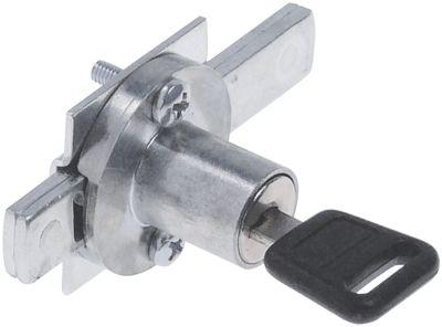 Lukkecylinder Gevind M4 ø 17mm med skyderigel Rigellængde 76mm Rigelbredde 13mm Gevind L 55mm