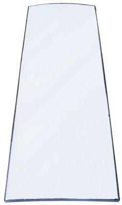 Glasrude H 1360mm B 460mm Materialestyrke 17mm til køleskab bøjet