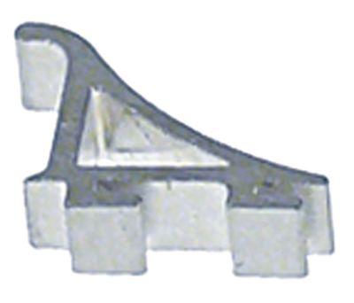 Hyldeholder L 24mm B 7mm H 28mm Aluminium ældre udførelse til køleskab VPE 1Stk.