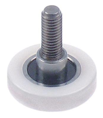 Løberulle Rulle ø 33mm 8mm Gevind M8x1,25 Plastik A 33mm B 8mm C 145mm D M8mm E 115mm