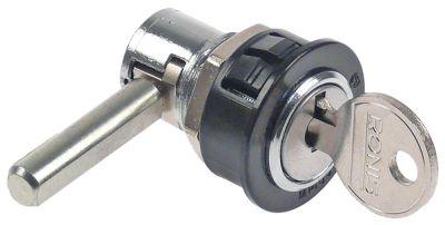 Lukkecylinder Gevind M18x1 ø 20mm med fast arm Aksel ø 75mm Gevind L 18mm