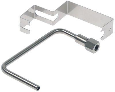 Indsprøjtningsrør ID ø 6mm UD ø 8mm H 75mm L 150mm med holder til kombidæmper