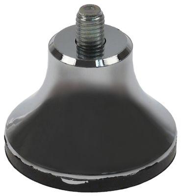 Apparatfod Gevind M8 ø 47mm H 34mm forkromet Gevind L 10mm