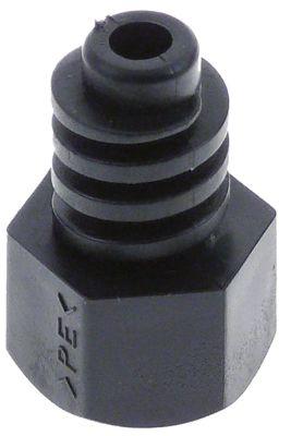 Apparatfod ø 18mm H 40mm SW 24 Gevind L 17mm VPE 1 Stk.