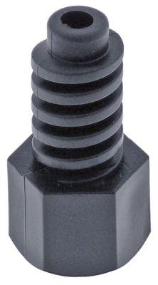 Apparatfod Gevind M17 Plastik ø 17mm H 20mm SW 24 Gevind L 30mm VPE 1 Stk.