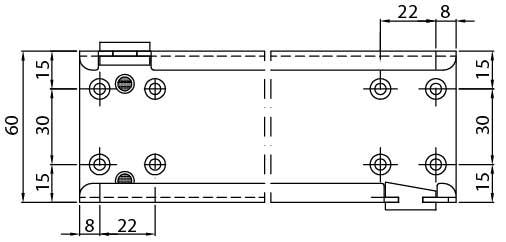 Teleskopudtræk L 550mm AL 610mm CNS H 60mm Fuld udkøring Samlet længde 1160mm VPE 1 par