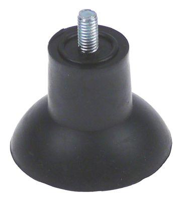 Apparatfod Gevind M6 Gummi ø 47mm H 35mm Gevind L 12mm VPE 1 Stk.