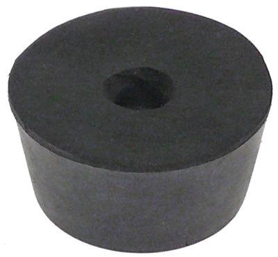 Apparatfod Gummi ø 29mm H 16mm Boring ø 6mm VPE 1Stk.