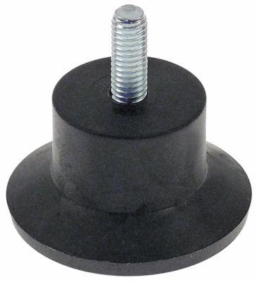 Apparatfod Gevind M6 Gevind L 15mm ø 40mm H 38mm D2 ø 24,5mm