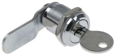 Lukkecylinder ø 184mm Drejevinkel 90° med arm Rigellængde 40mm Rigelbredde 15mm med nøgle