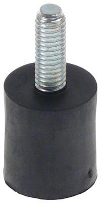 Apparatfod Gevind M6 ø 18mm H 20mm Gevind L 17mm