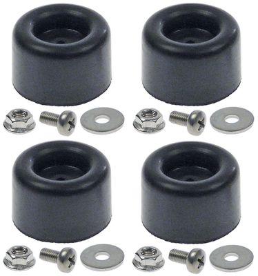 Apparatfod ø 40mm H 25mm Boring ø 7mm Gummi VPE 4 Stk. til enhed CONVOTHERM