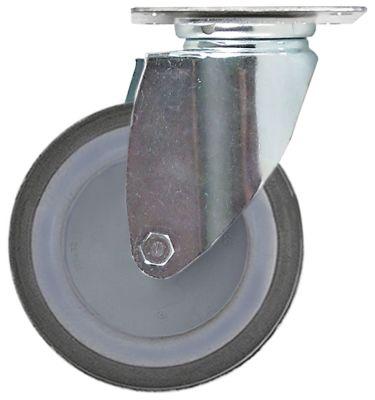 Styrerulle Pladefastgørelse LA 75x50mm H 160mm -20 til +60°C ø 125mm Hjulbredde 32mm