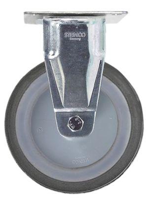 Bærerulle Pladefastgørelse LA 56x46mm H 160mm -20 til +60°C ø 125mm Hjulbredde 32mm