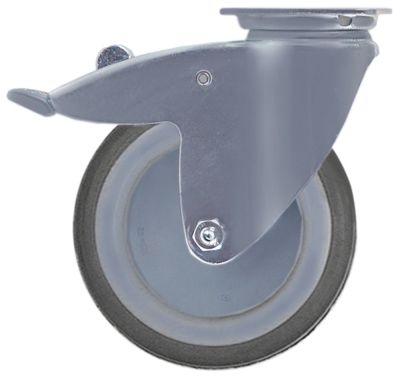 Styrerulle Pladefastgørelse LA 61,5x51,5mm H 160mm -20 til +60°C ø 125mm Hjulbredde 32mm