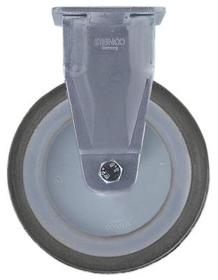 Bærerulle Pladefastgørelse LA 61,5x51,5mm H 160mm -20 til +60°C ø 125mm Hjulbredde 32mm