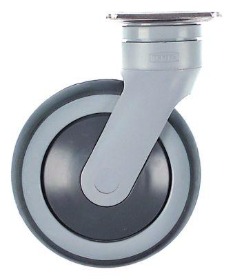 Styrerulle Pladefastgørelse LA 75x50mm H 166mm -20 til +60°C ø 125mm Hjulbredde 32mm Hus Plastik