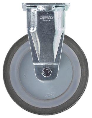 Bærerulle Pladefastgørelse LA 61x51mm H 160mm -20 til +60°C ø 125mm Hjulbredde 32mm