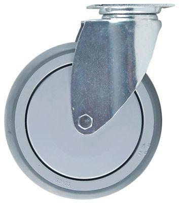 Styrerulle Pladefastgørelse LA 61,5x51,5mm H 185mm -20 til +60°C ø 150mm Hjulbredde 32mm