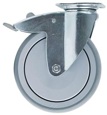 Styrerulle Pladefastgørelse LA 61,5x51,5mm H 185mm -20 til +60°C ø 150mm Hjulbredde 32mm