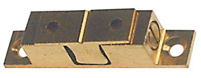 Snaplukkeanordning Messing H 15mm L 57mm B 12mm BA 47/12,5mm komplet med lukkemekanisme