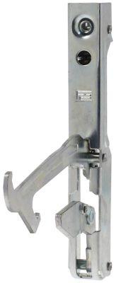 Bageovnshængsel L 156mm B 22mm Laskeposition  - BA 142mm Fjederlængde 58mm Rilleafstand 7mm