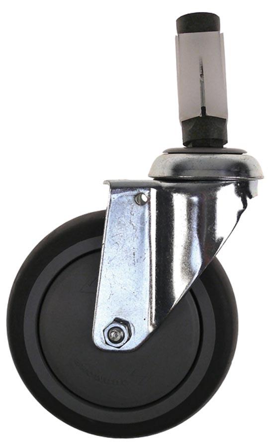 Styrerulle Bolthul H 159mm Hul ø 12mm ø 125mm Hjulbredde 30mm Hus Stålplade forkromet