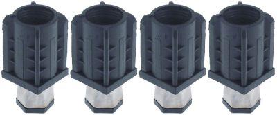 Apparatfod Plastik/CNS H 23-60mm Vægtykkelse 1-1,2mm Rørtype 40x40 VPE 4Stk.