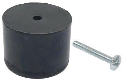 Apparatfod Gummi ø 40mm H 32mm Boring ø 6mm VPE 1 Stk.