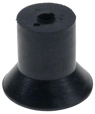 Apparatfod Gummi ø 18mm H 24mm Boring ø 5mm til enhed GJU2001 VPE 1Stk.