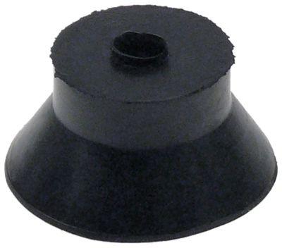 Apparatfod Gummi ø 18mm H 14mm Boring ø 5mm til enhed GJU2001 VPE 1Stk.