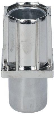 Apparatfod Zamak/CNS ø 30mm H 38-65mm Rørtype 40x40 VPE 1 Stk.