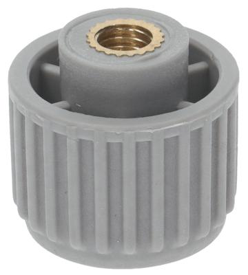 Apparatfod H 21mm Gevind M6 ø 23mm grå