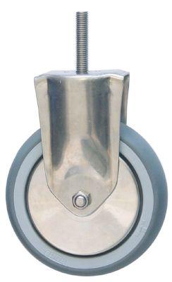 Bærerulle ø 125mm Hus CNS Bæreevne 100kg Taphøjde 66mm Tap-ø M10mm Leje Glideleje