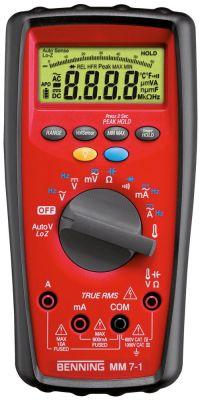 Multimeter MM 7-1 Auto-område og/eller manuel 1Hz-100kHz 10µV-1000V 10µV-1000V