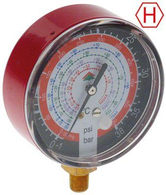 Manometer ø 80mm R22/R134a/R410a/R407c HIGH 1/8