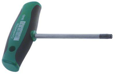 Torx-skruetrækker med tværgående greb Samlet længde 132mm Størrelse T30