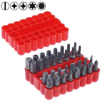 Bitsæt Krydskærv/kærv/Pozidriv/Torx/sekskant med bitholder magnetisk Kærv 3/4/5,5/7
