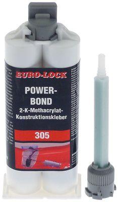 Tokomponentlim Creme/beige Methacrylat -40 til +125°C POWERBOND 305 inkl. 1 blandedyse